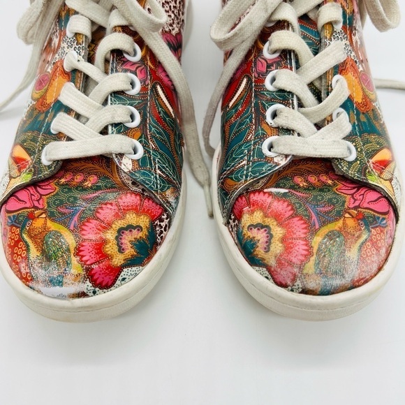 ADIDAS STAN SMITH WOMENS COLORFUL FLORAL & FRUITY LACE UP LEATHER SNEAKERS SZ 7 - Picture 12 of 15